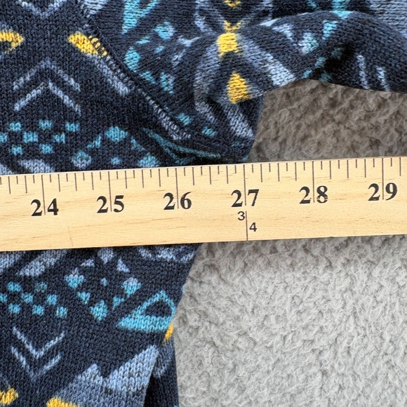 Columbia Men’s XXL Printed Fleece Quarter-Zip Pullover – Navy Geo Aztec - Picture 6 of 14